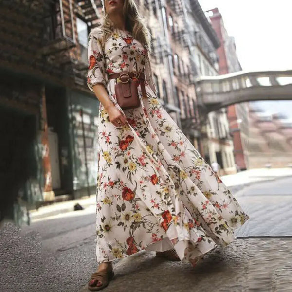 New trendy Long Floral Maxi Party Evening Beach Sundress