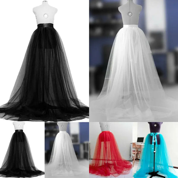 Hirigin Brand Sexy Elegant Chiffon Long Skirt Women A-line Tulle Tutu Long Skirt Wedding Party Prom Bandage Mesh Maxi Skirt