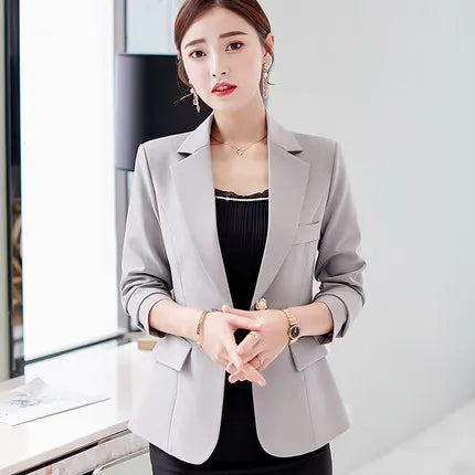 Brand Suits New Women's Formal Office Work Blazer One Button Long Sleeve Top Slim Suit Casual Jacket