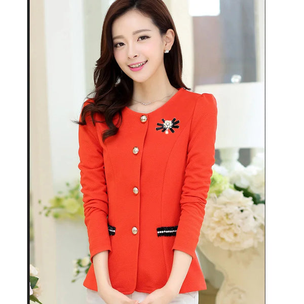 Blazer Women Corsage Work Wear Coat