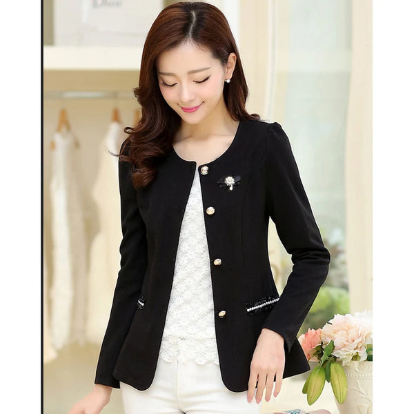 Blazer Women Corsage Work Wear Coat