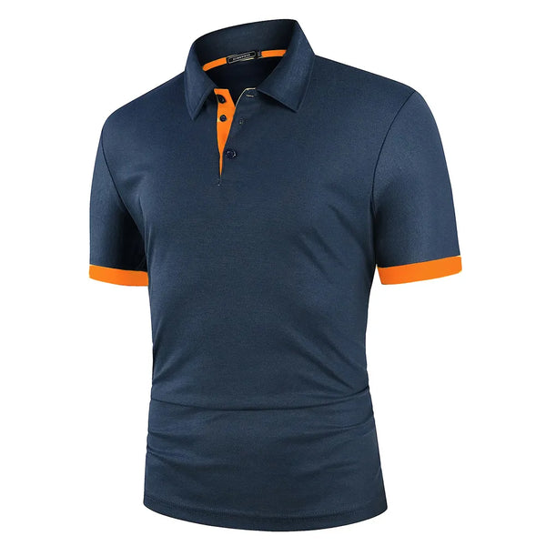 Men Polo Men Shirt Short Sleeve Polo Shirt Contrast Color