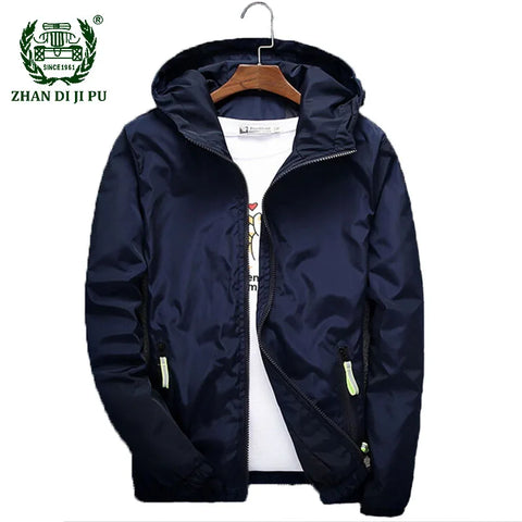 High Quality Bomber Jacket Men Women Casual Solid Windbreaker Zipper Thin Hooded Coat Outwear