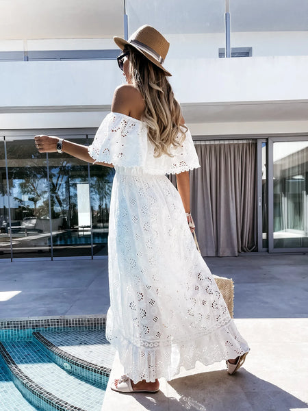 Trendy Casual Beachwear Cover-up Outfit New Hippie Chic Long Maxi Dress Elegant Party