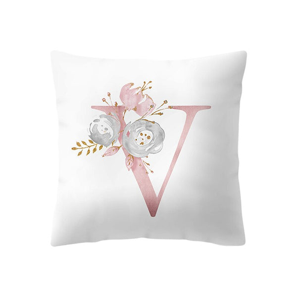 Pink Letter Decorative Pillow Cushion simple Brief 45*45cm Polyester Cushion Suitable for various purposes