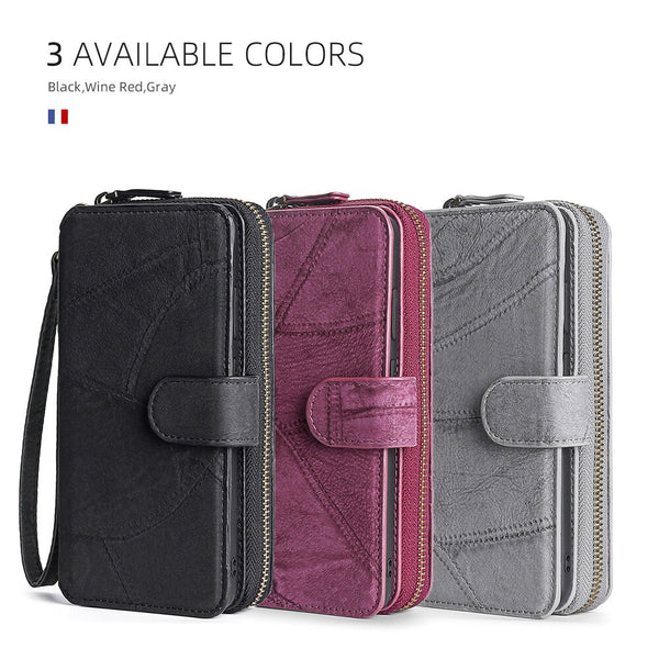 Leather Wallet Phone Purse Case For Samsung Galaxy Note20 M21 S8 S9 S10 S20 A20E A40 A50 A51 A70 A71 Magnetic purse business wallet