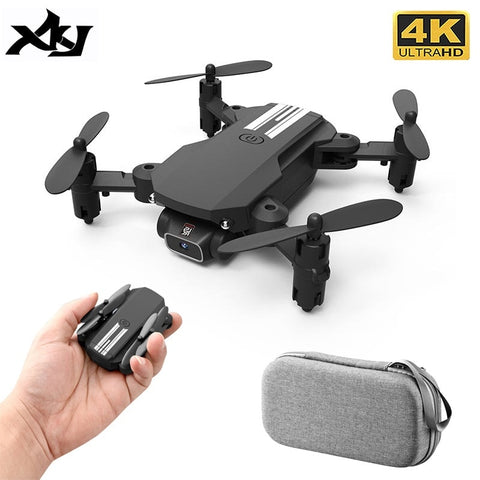 XKJ 2020 New Mini Drone 4K 1080P HD Camera WiFi Fpv Air Pressure Altitude Hold Black And Gray Foldable Quadcopter RC Drone