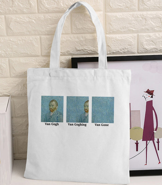 Van Gogh Shopping Bag Graphic Tote Harajuku Shopper Bag Women Canvas Shoulder Bag Female