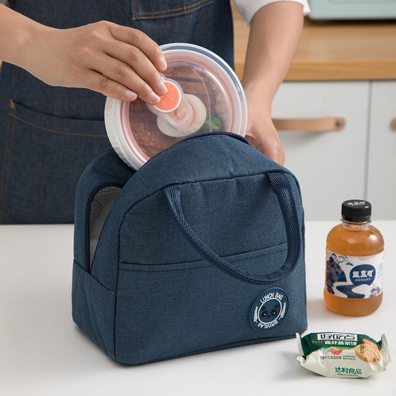 Fresh Cooler Waterproof Nylon Portable Zipper Thermal Lunch Bag