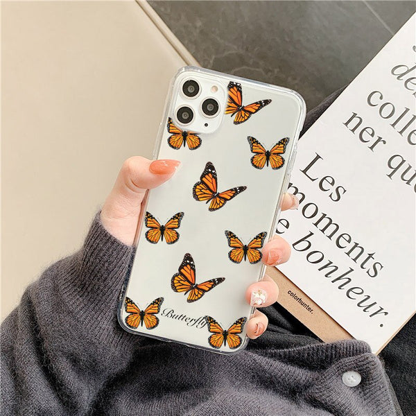 Luxury Cute Butterfly Phone Case For Samsung A30 A40 A50 A70 A71 A80 A90 A51 A5 S8 S9 S10 plus S20 Ultra Note 8 9 10 Soft Cover