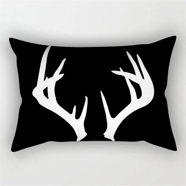 New 30X50CM Black White Waist Pillowcase Hot Modern Nordic Geometric Print Cushions Case Livingroom Sofa Bed Decorative Pillows