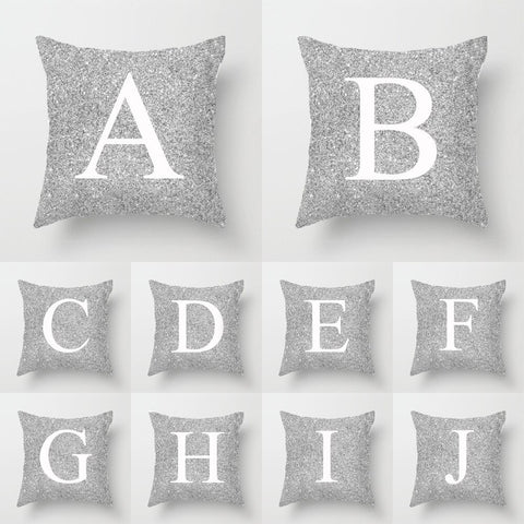 A-Z letter new gray hug pillowcase pillow