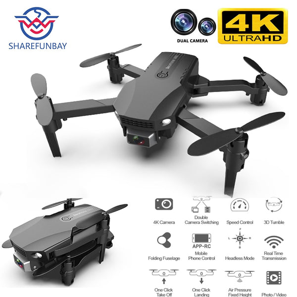 New R16 drone 4k HD dual lens mini drone WiFi 1080p real-time transmission FPV drone height keeps my foldable RC Quadcopter