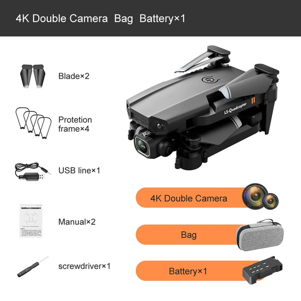 New Mini Drone XT6 4K 1080P HD Camera WiFi Fpv Air Pressure Altitude Hold Foldable Quadcopter RC Drone
