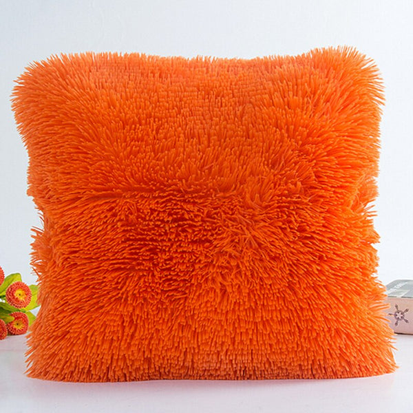 43 x 43cm Soft Plush Faux Fur Decorative Cushion Pillowcase