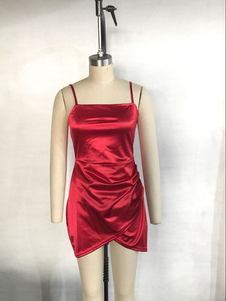 New Women Sleeveless Halter Solid Mini Dress