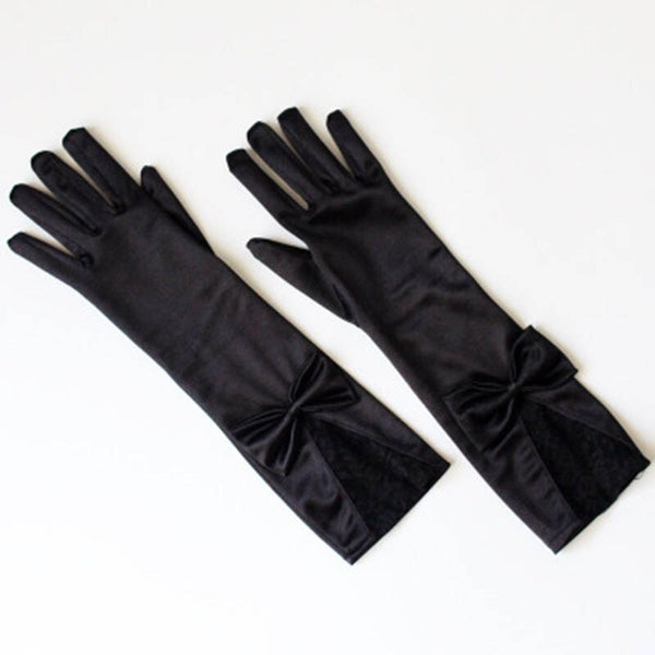 Sexy women satin long sleeve gloves