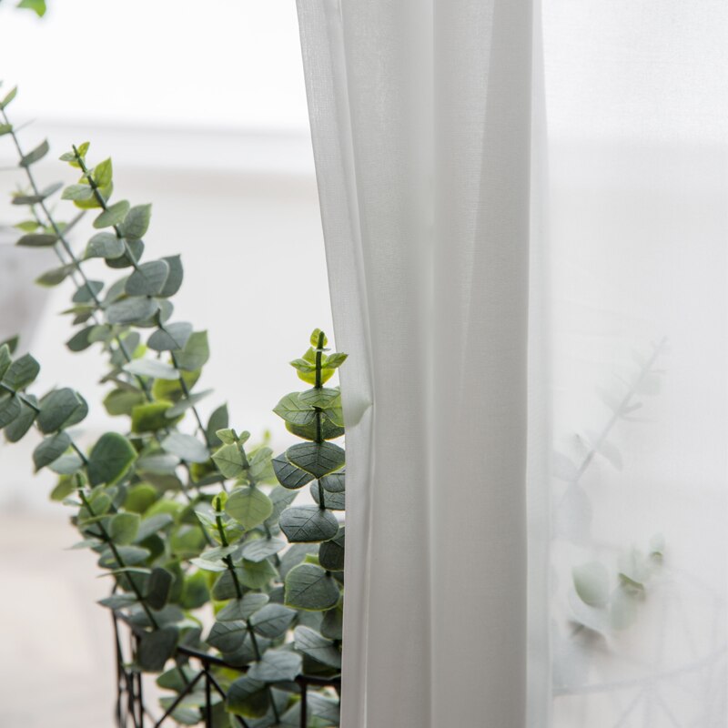 Super Soft Great Hand Feeling White Tulle Curtains for Living Room