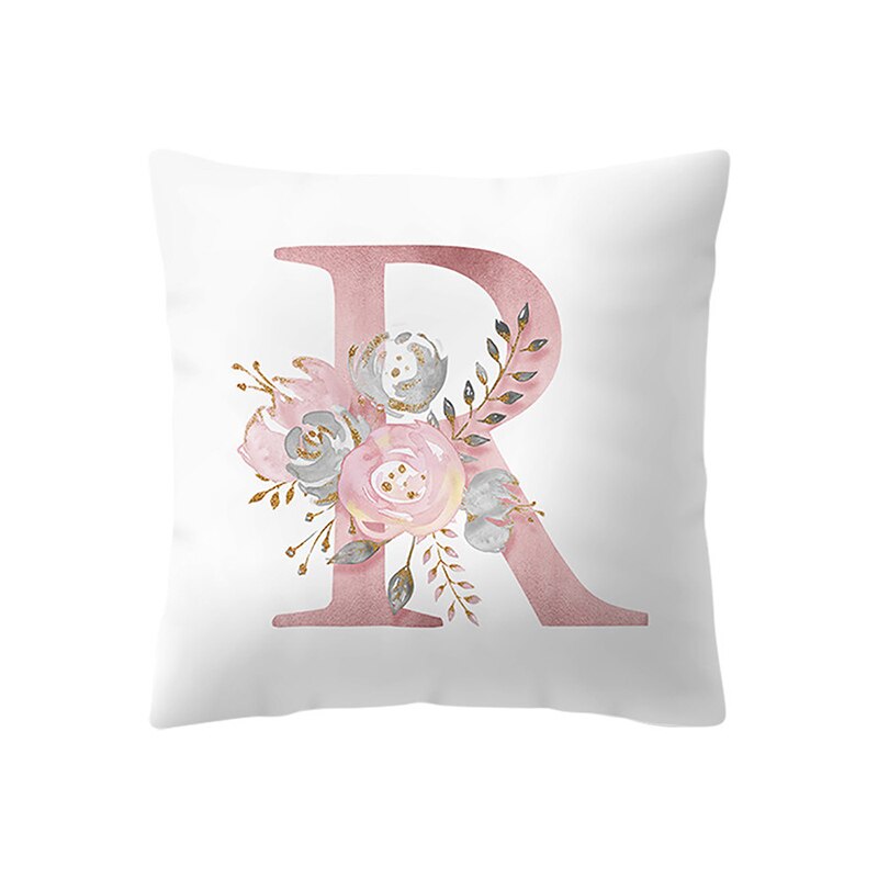 Pink Letter Decorative Pillow Cushion simple Brief 45*45cm Polyester Cushion Suitable for various purposes