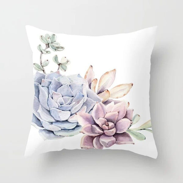 Succulent Pillowcase 45*45cm Cushion Polyester Throw Pillow Car Office Home Decoration Cushion Set