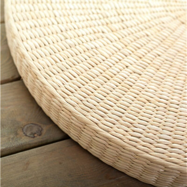 Handmade Straw Futon Meditation Yoga Padded Cushion