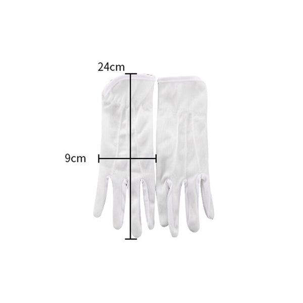 White Cotton Gloves Women New Fashion Thin Multiduty Stretchable Gloves Outdoor Sun Protection Driving Gloves Dress Accessories
