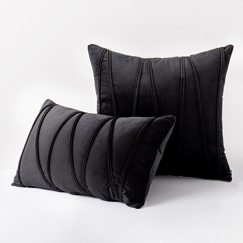 Soft Velvet Striped Cushion Cover