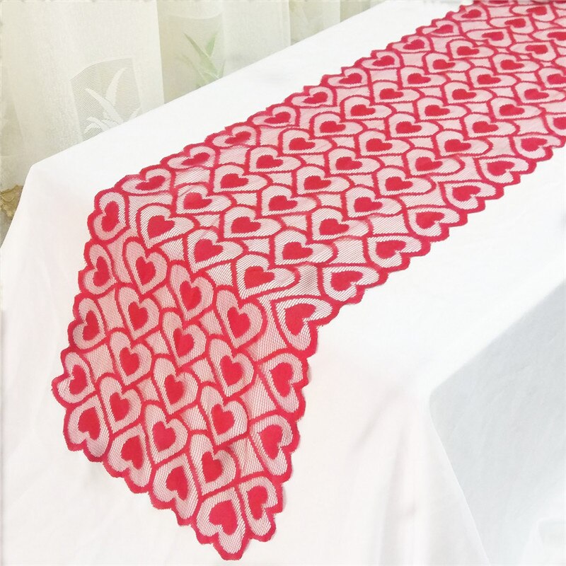 Valentine's Day Heart Pattern Table Flag Tablecloth Table Runner Wedding Party Dinner Banquet Tablecloth Home & Living Decor @5