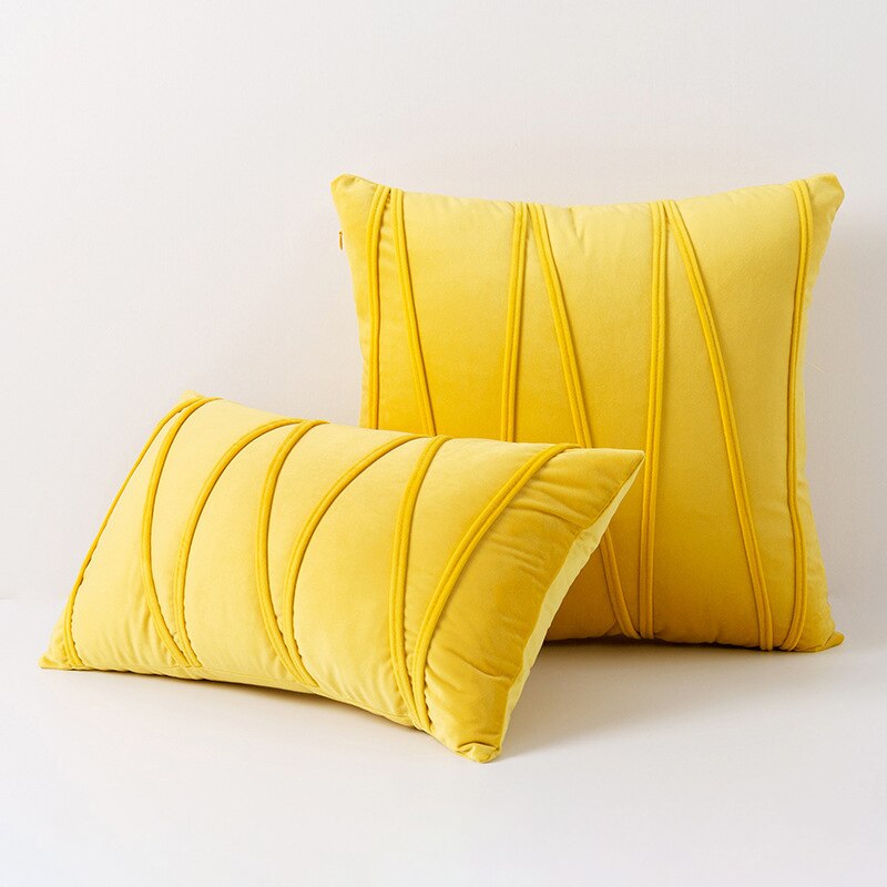 Soft Velvet Striped Cushion Cover