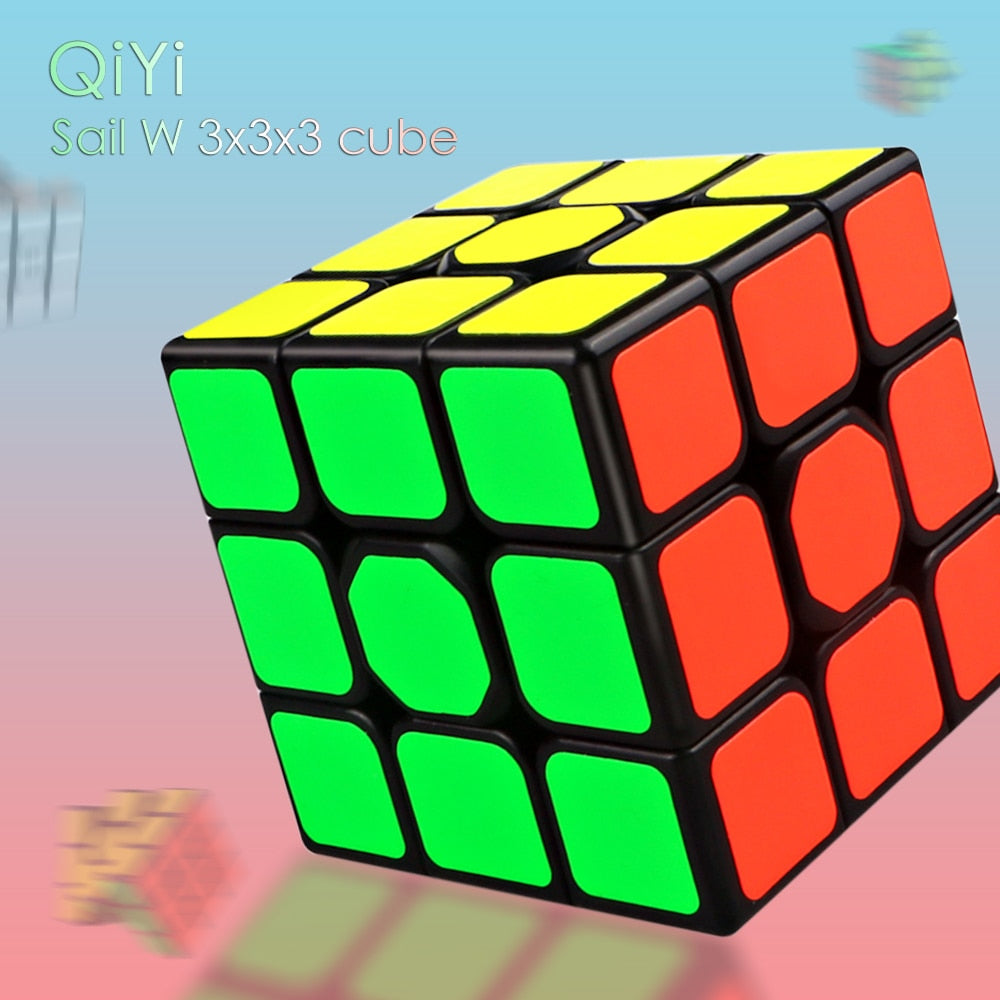 QiYi Sail W 3x3x3 Speed Magic Cube Black Professional 3x3 Cube Puzzle Educational Toys For Children Gift 3x3