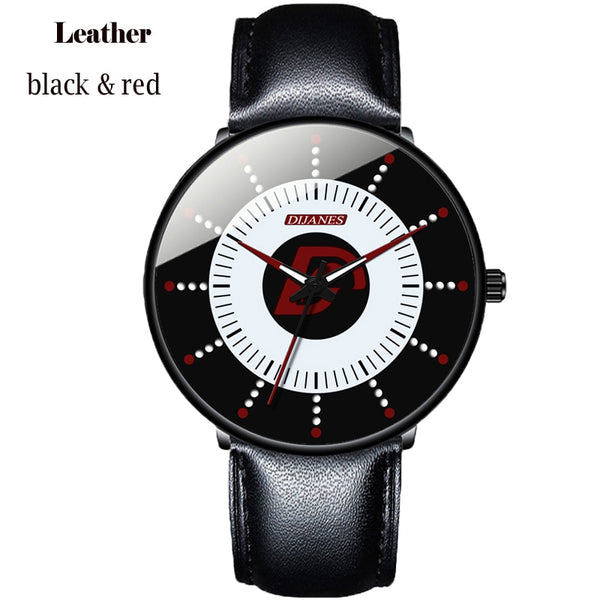 Men Fashion Watch Minimalist Stainless Steel Mesh Belt Wristwatches
