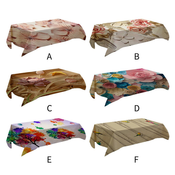 Primeval 3D Flower Rectangular Table Cover