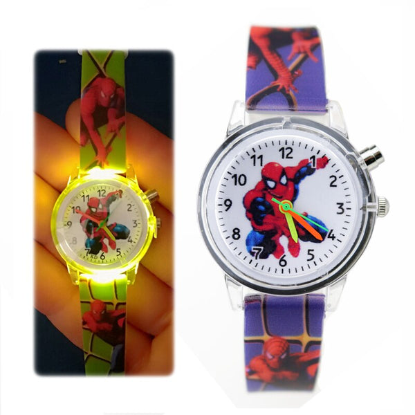 Luminous Hero Spiderman children wrist watch for boys and girls