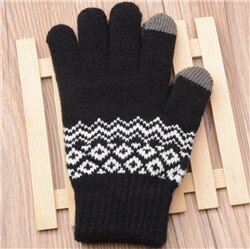 Women Solid Magic Touch Screen Warm Winter Gloves
