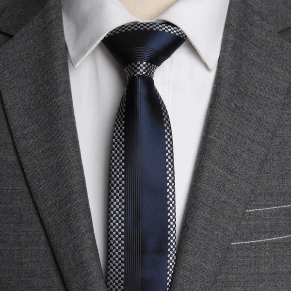 Men Luxurious Slim Stripe Tie