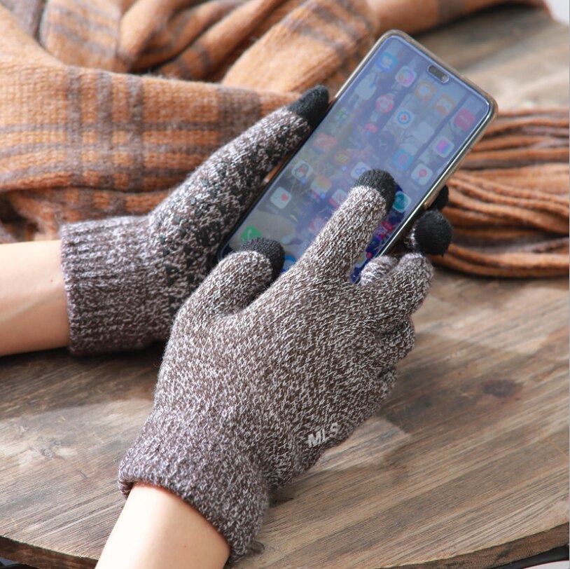 Women Solid Magic Touch Screen Warm Winter Gloves