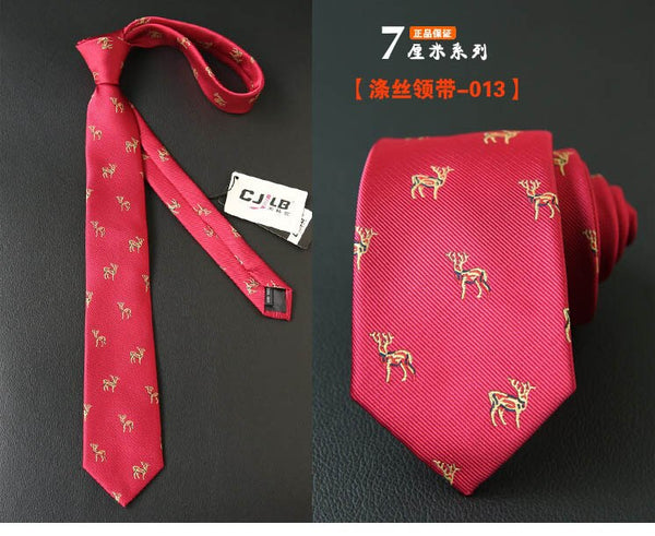 Tie 7cm Cravat Man's Wedding Animal Dress Bowtie Men Ties Luxury Skinny Ties Mens Animal Neckties Gravata Jacquard Tie Business