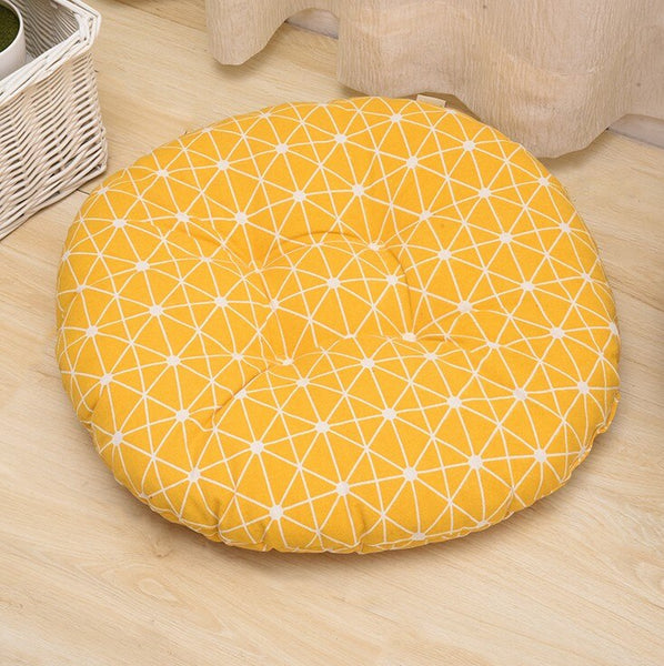 Round Shape Seat Cushion Silk Cotton Core Cushion Pillow