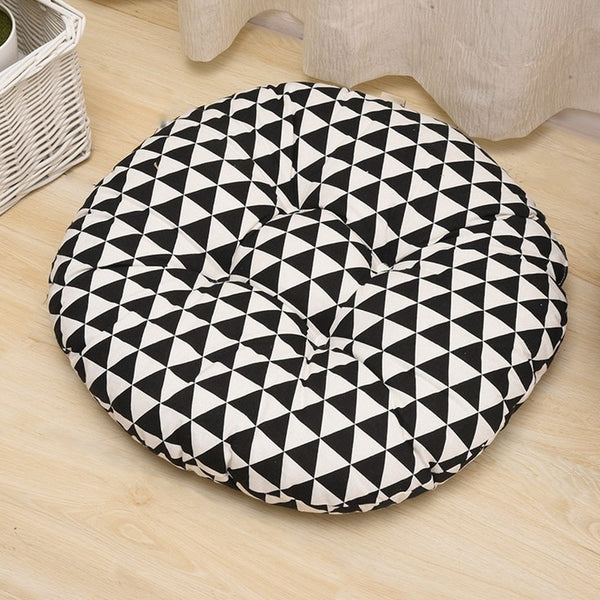 Round Shape Seat Cushion Silk Cotton Core Cushion Pillow