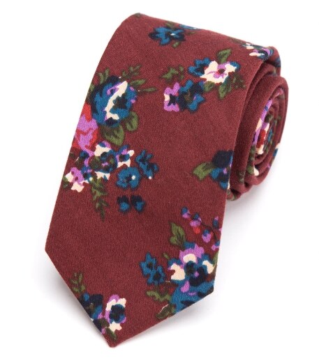 Mens Necktie Cotton Flower tie 6CM fashion Men Wedding Parties Dress Print Tie gravatas homens shirt bowtie corbatas para hombre