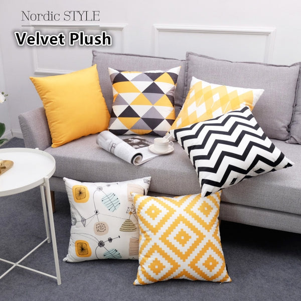 55 x 55cm high quality velvet plush Throw Pillow Geometric pattern