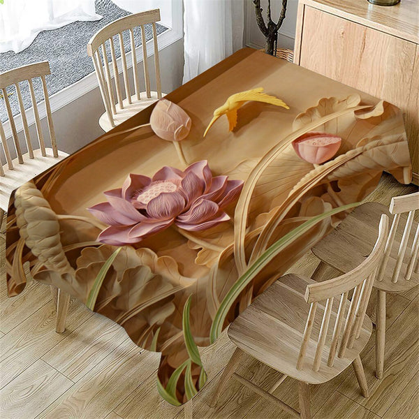 Primeval 3D Flower Rectangular Table Cover
