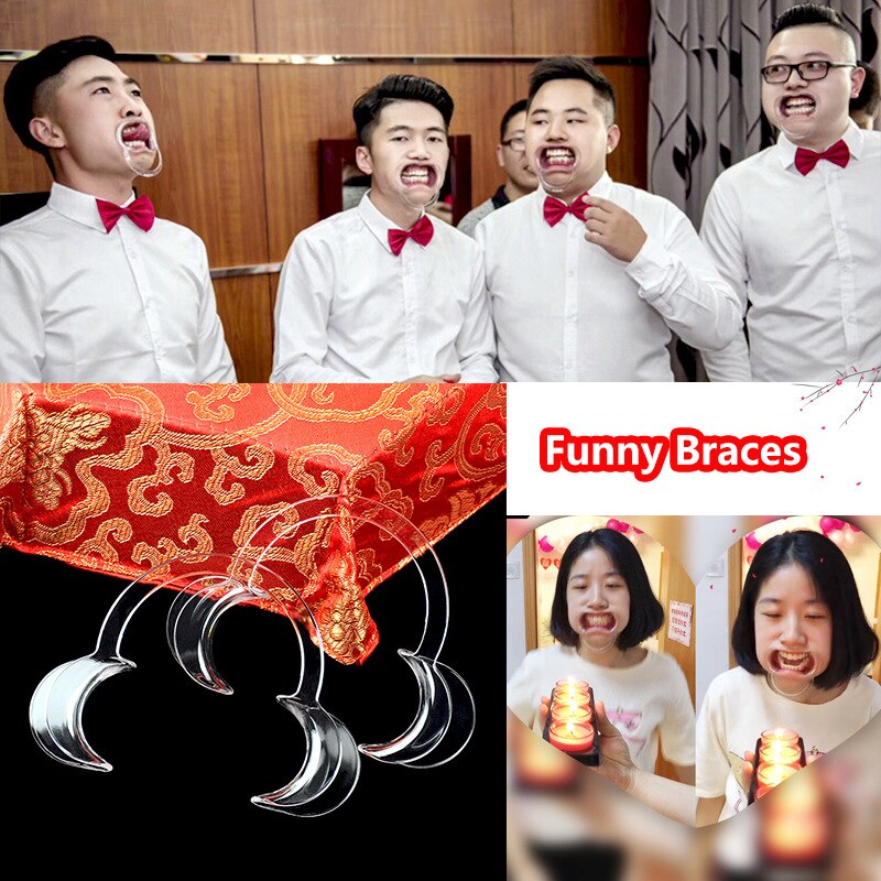Wedding Tricky Mouth Expander Braces Blowing Candle Game
