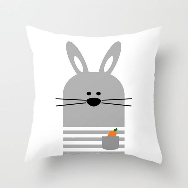 Cartoon animal square pillowcase