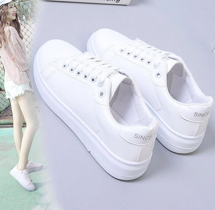 New Tennis Lace-up White Women Shoes