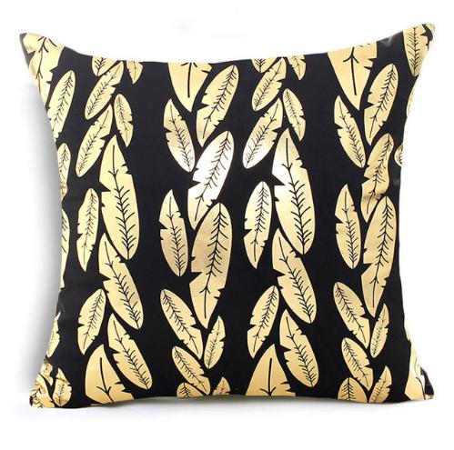 Black Gold Foil Decorative Cushion Cover