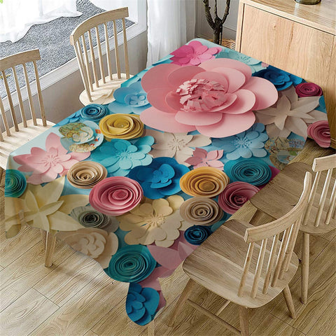Primeval 3D Flower Rectangular Table Cover