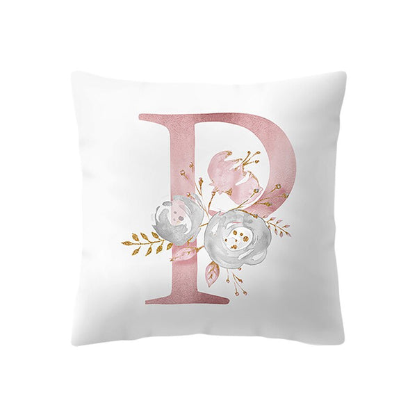 Pink Letter Decorative Pillow Cushion simple Brief 45*45cm Polyester Cushion Suitable for various purposes