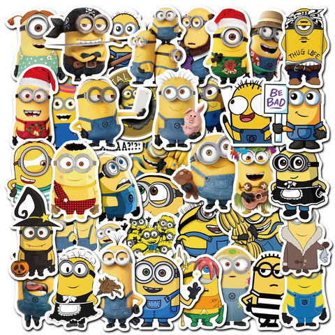 50pcs/pack Minions Cartoon Movie Stickers