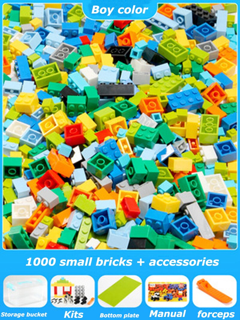 300/1000 Pieces DIY Building Blocks Bulk Sets Creative Bricks